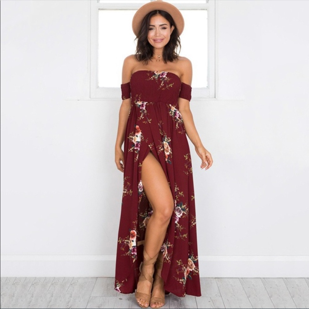 🌸Off the Shoulder Maxi Dress🌸 - Picture 2 of 5